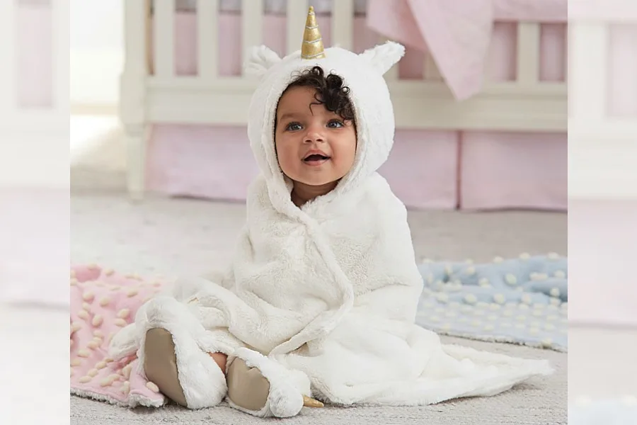 Unicorn hooded towel from PBK - SO cute for baby showers and birthday gifts!