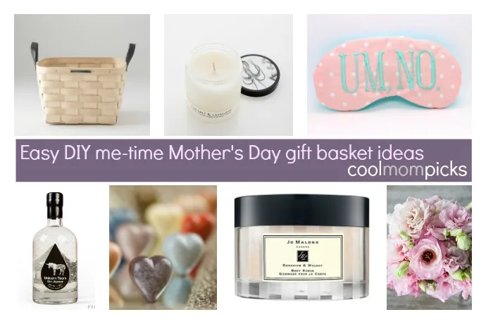 Easy DIY me-time gift basket ideas we'd really like for Mother's Day. Hint, hint.