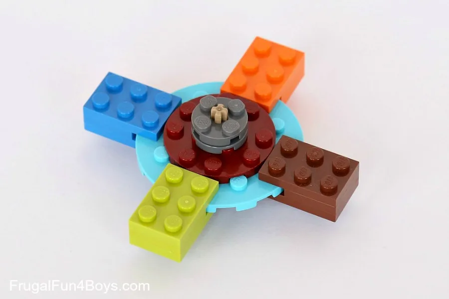 How to make your own LEGO fidget spinner at FrugalFun4Boys