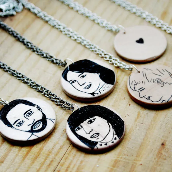 Custom portrait pendants by Todd Borka