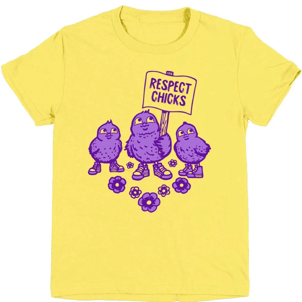 This "respect chicks" baby tee is a fabulous alternative to the eyeroll-inducing "chick magnet" baby tees out there