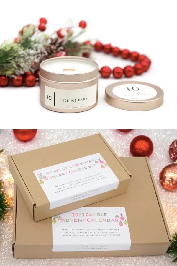 Our best 2023 Advent calendars include these incredible-smelling, snarky-named candles from Sugar Sidewalk.