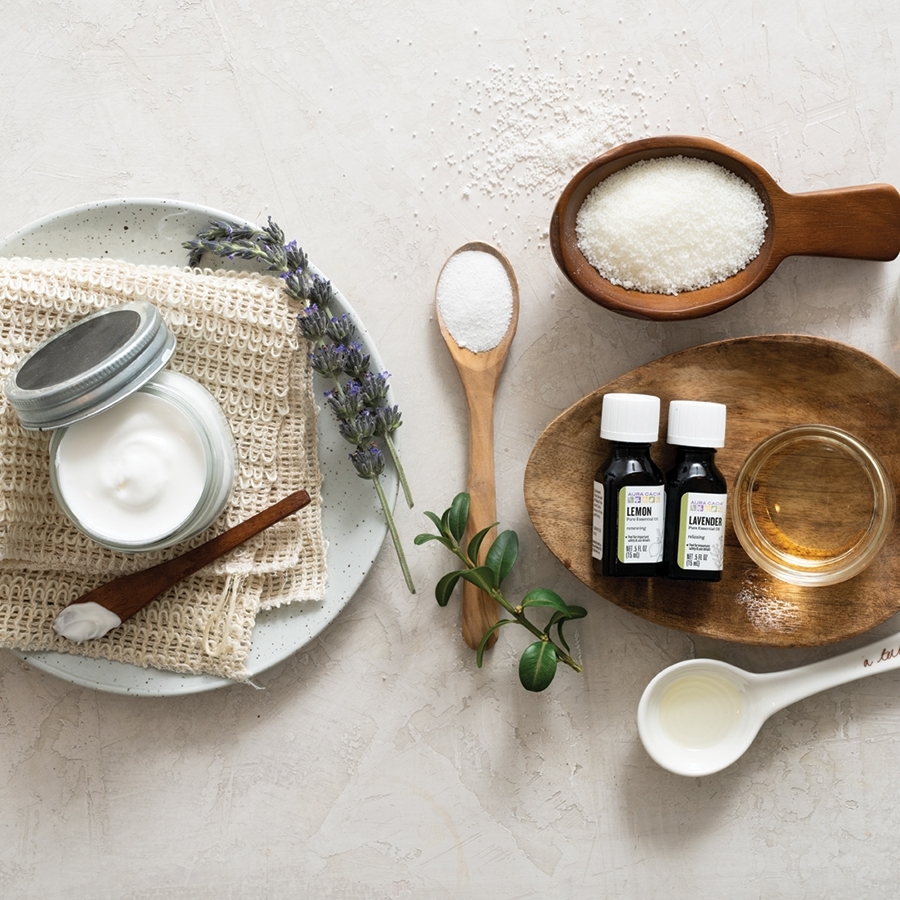 DIY essential oil hand cream recipe from Aura Cacia