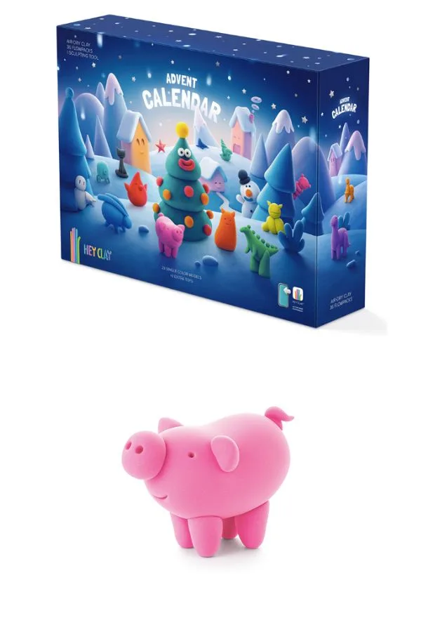 Best Advent Calendars for 2023 includes this Hey Clay Advent Calendar for kids. So cute!