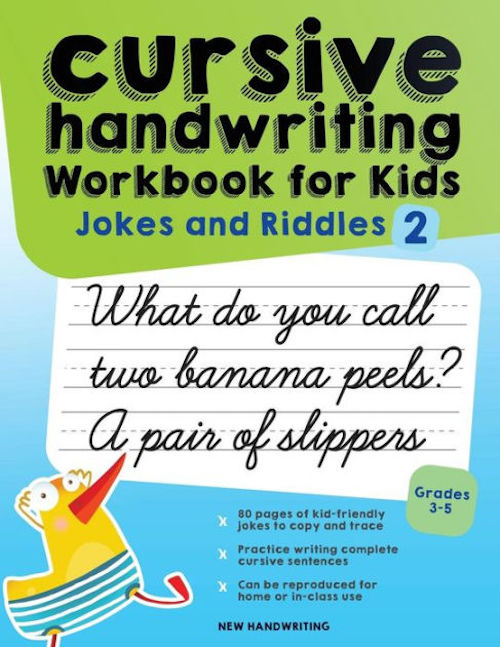 Handwriting help for kids: Cursive joke book