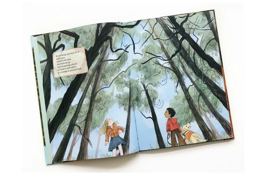 Great books about the environment for kids: Everything You Need for a Treehouse by Carter Higgins and Emily Hughes