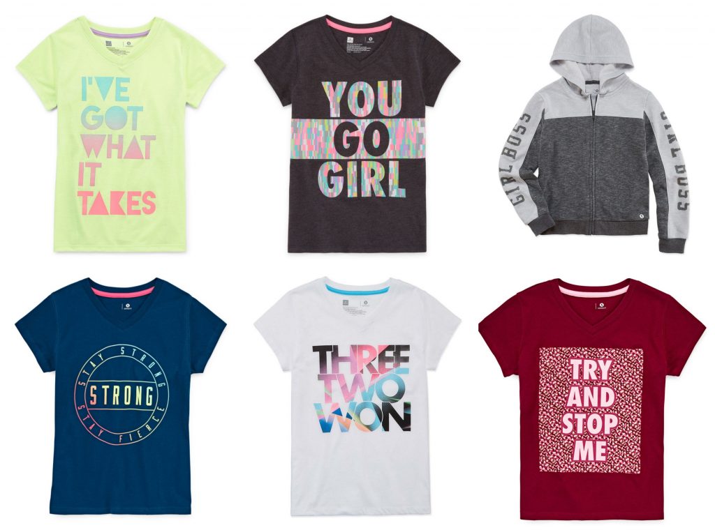Style trends for back to school 2018: Strong girl graphic message tees 