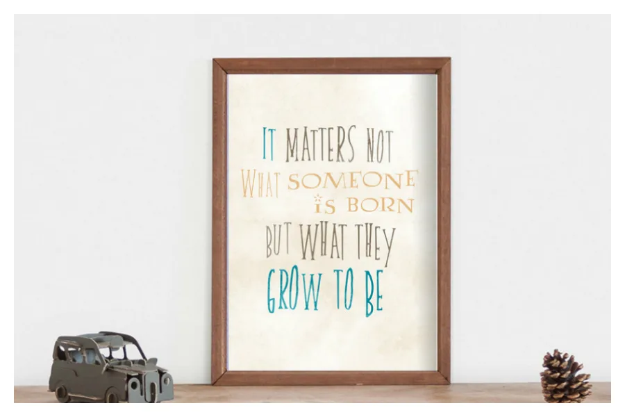 Inspire your sons with these 7 awesome prints for boys, like this Harry Potter Quote Print from Cee Bee Studios.