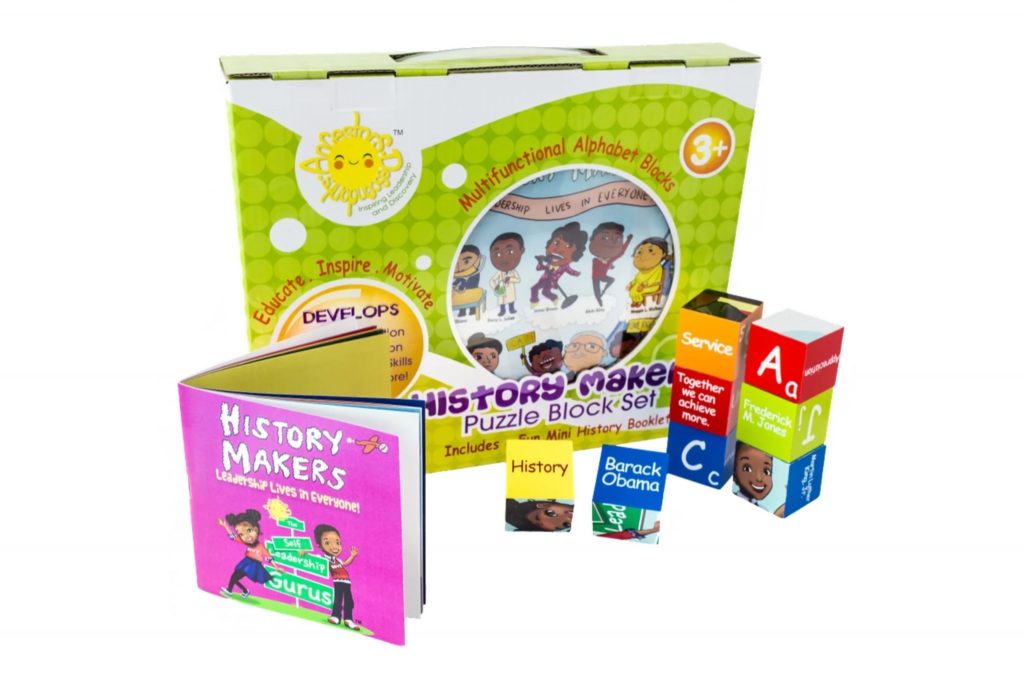 Bevy & Dave History Makers Wooden Block and Book Set | Best Baby Shower Gifts under $30