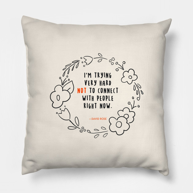Schitt's Creek gift: David Rose throw pillow from Teepublic's Nerdy Designs