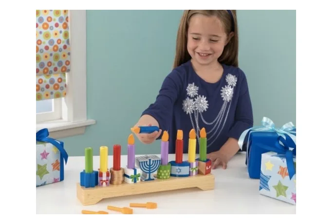 We've got the cutest menorahs for Hanukkah (like this one by KidKraft) that kids will love.