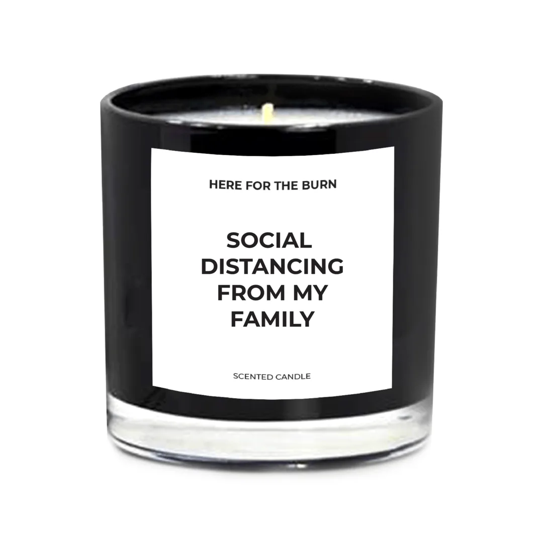 Funny candle for a cool Mother's Day gift for mom's home office, via Feel the Burn