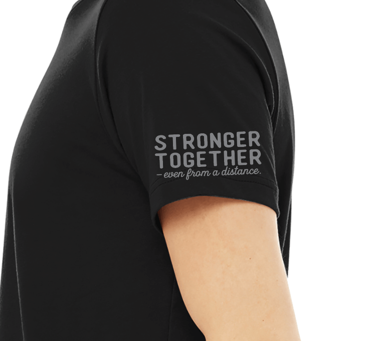 Mother's Day gifts that give back to Covid relief and healthcare workers: Stronger Together/ Courage tee from I Am Elemental