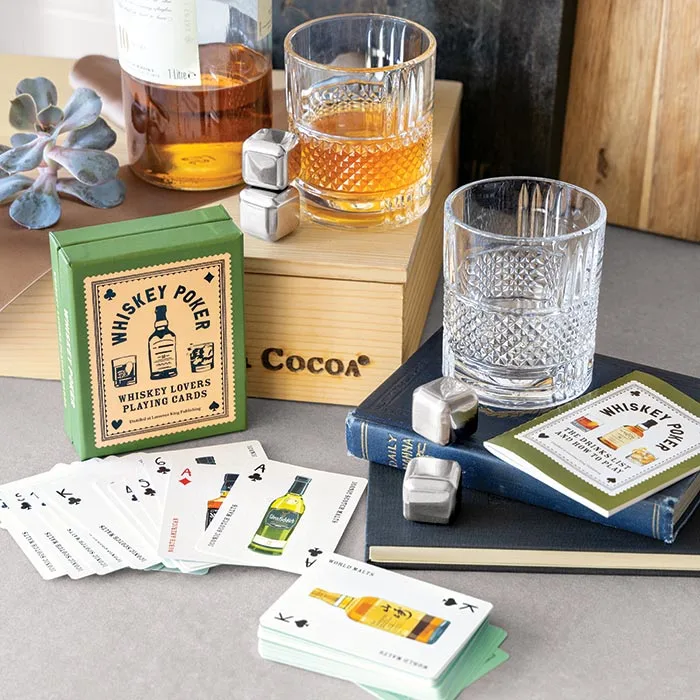 Whiskey Glasses and Cards Crate: Cool gift box for a guy