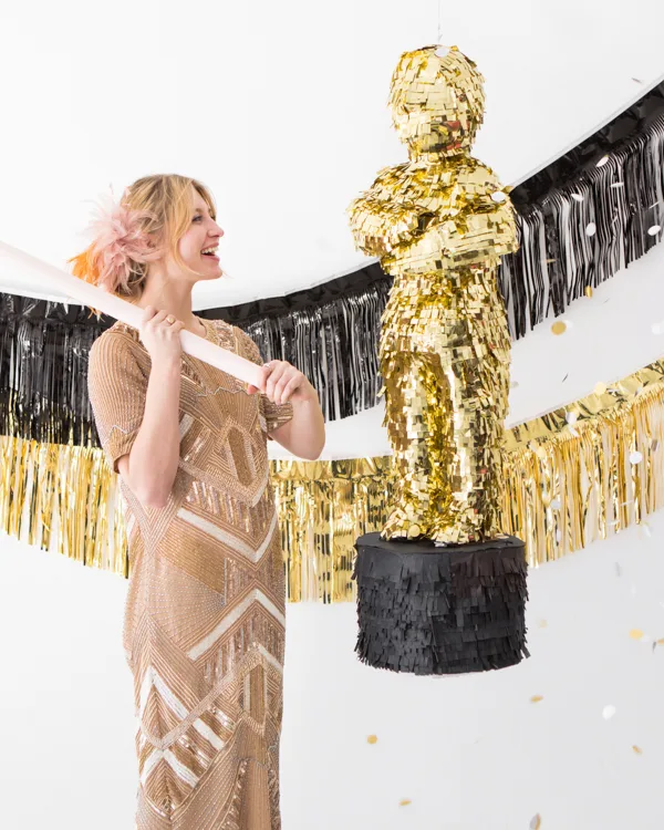 2018 Oscars party ideas: Oscar Piñata by Oh Happy Day