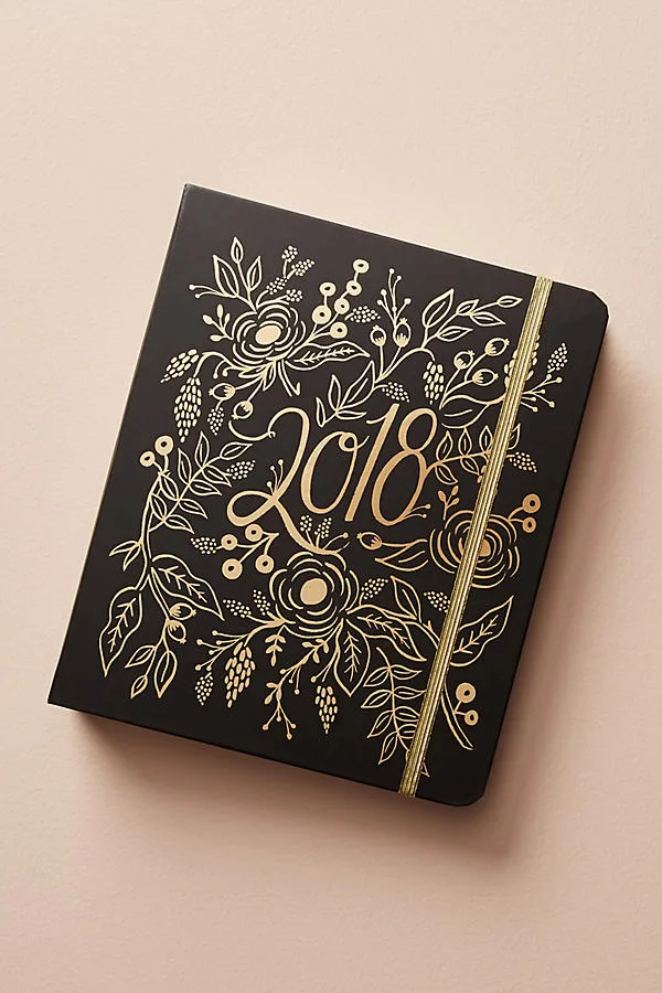 Rifle paper's foil-printed 2017-18 planner