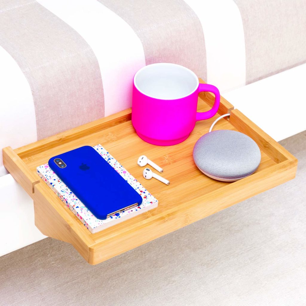 Small space decluttering solutions: The bed shelfie 