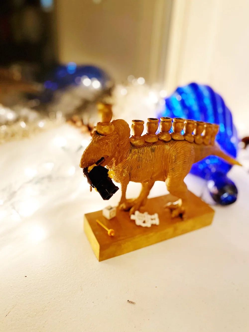 The menorahsaurus is extra hungry this year