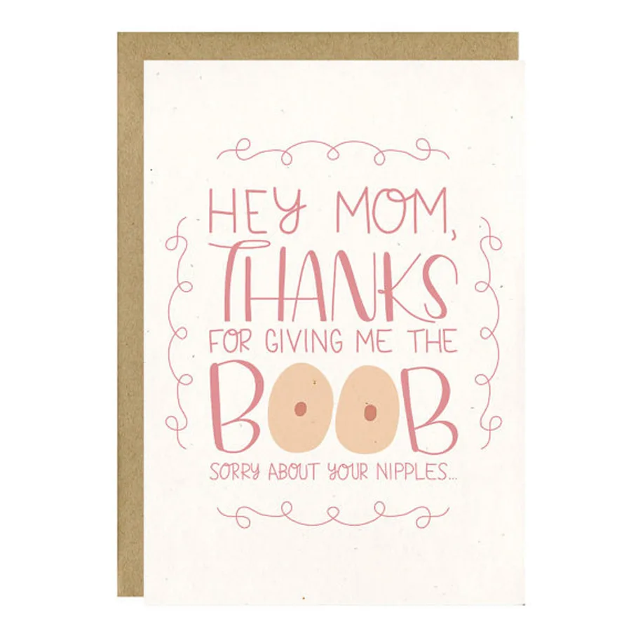 Funny Mother's Day Cards: Thanks For The Boobs Card