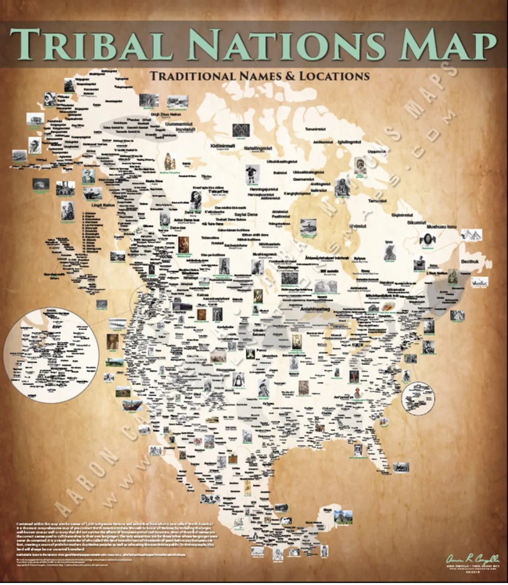 Tribal Nations Map by Aaron Carapella: Buying one supports a Native-Owned business