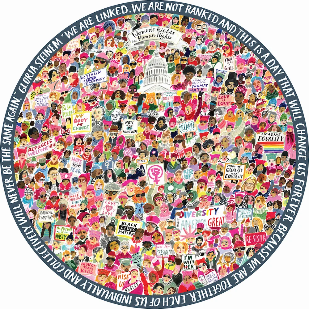 The 500-piece WOMEN MARCH! puzzle from eeBoo. We love this!