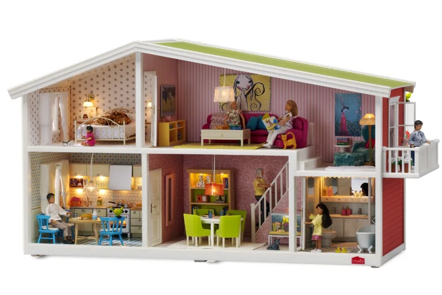 Lundby Smaland dollhouse with real working lights and lots of room for creativity