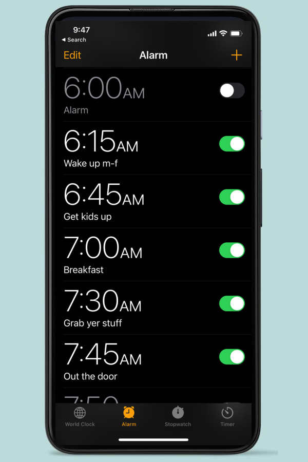 Back to school time-saving hacks: Setting alarms for school mornings Back to school time-saving hacks: Setting alarms for school mornings