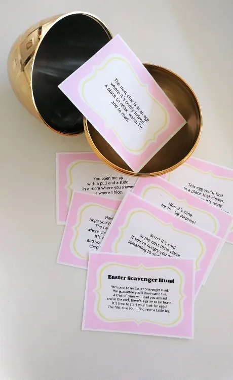Free Easter printables: Easter scavenger hunt printables by DIY Inspired