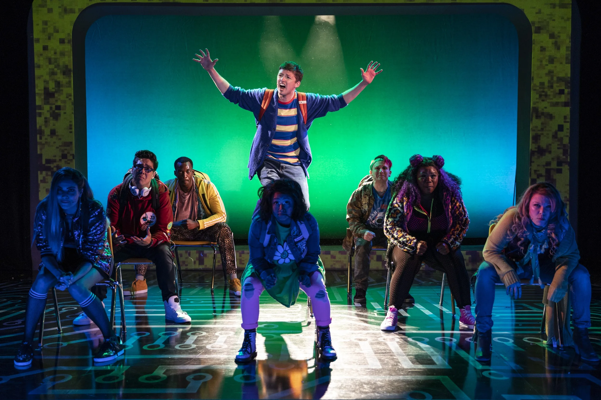 Stephanie Hsu in Be More Chill, off-Broadway at the Signature Theater
