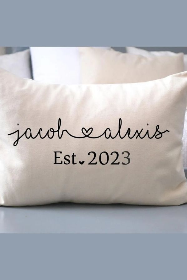 Best Etsy Finds Personalized couples pillow 