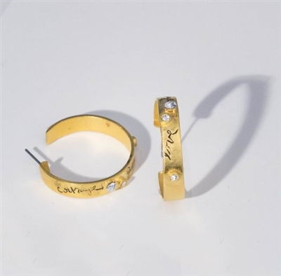 John Wind Celebrating Women Swarovski hoop earrings for Mother's Day