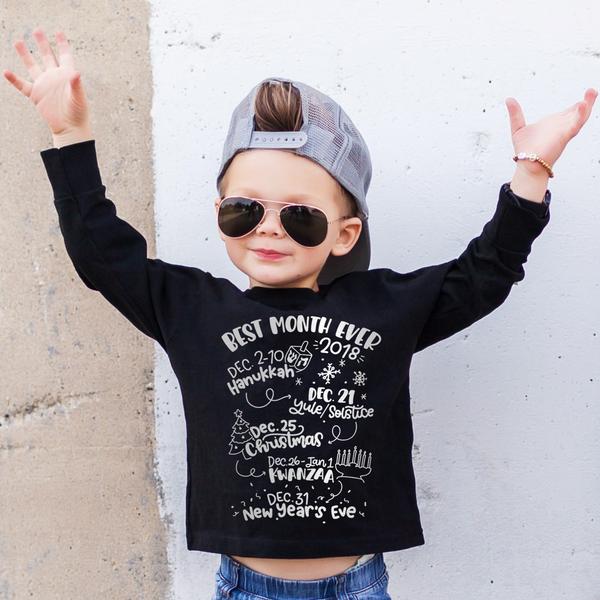 Multi-denominational kids' holiday tees with positive messages, for a happy everything! | Free to Be Kids