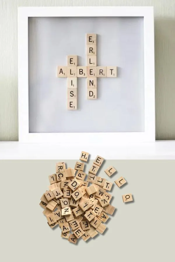 DIY Christmas gifts: Scrabble family tree at Morning Creativity