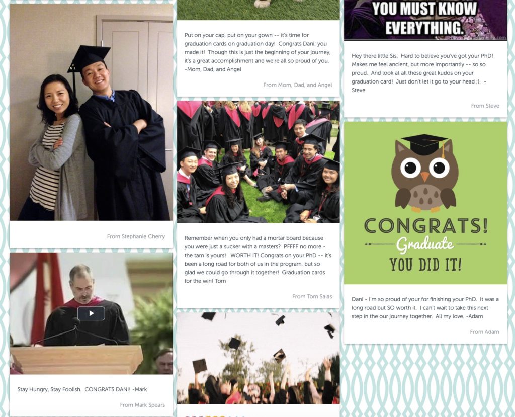 Graduation ideas for Covid 19: Celebrate graduates with videos and photos from friends, teachers, and other VIP's using Kudoboard