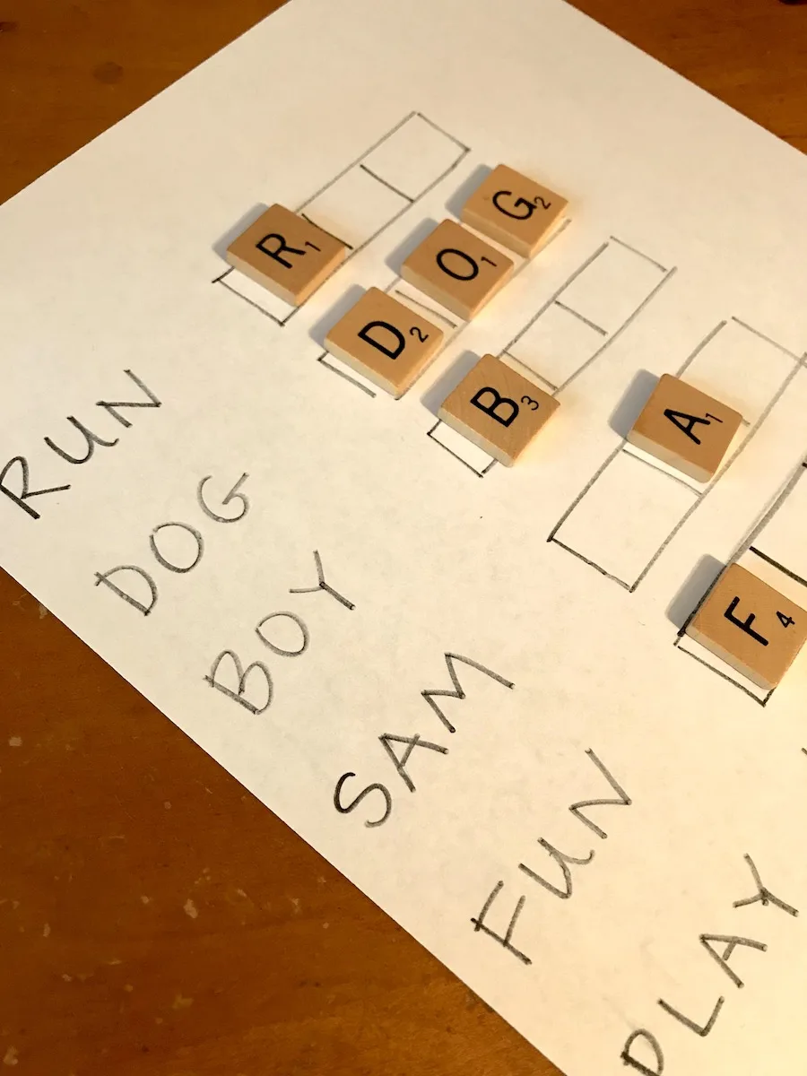 Educational activities for preschoolers: Letter game