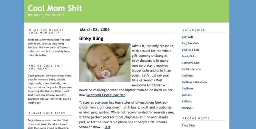 Cool Mom Picks before it was Cool Mom Picks