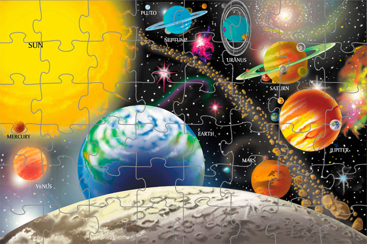 Birthday gift ideas for preschoolers under $15: Melissa & Doug Solar System Floor Puzzle by Melissa & Doug