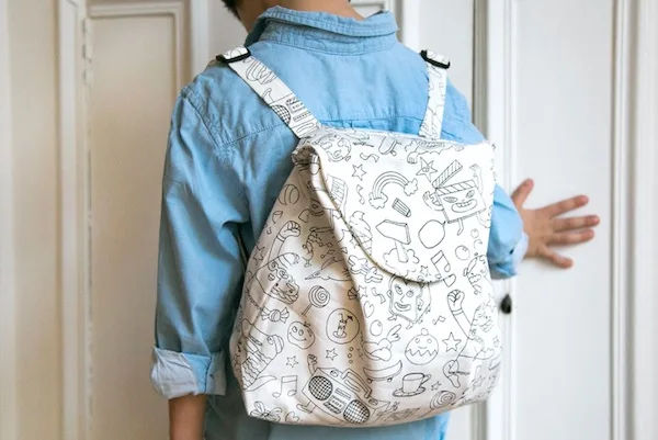 Back-to-school coloring accessories: Backpack by OMY