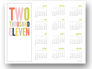 2011 calendars that are printable. And pretty. And free.