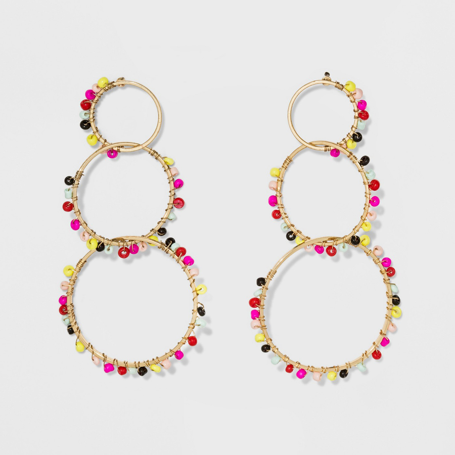 SUGARFIX by BaubleBar at Target: Embellished Triad Hoop Earrings