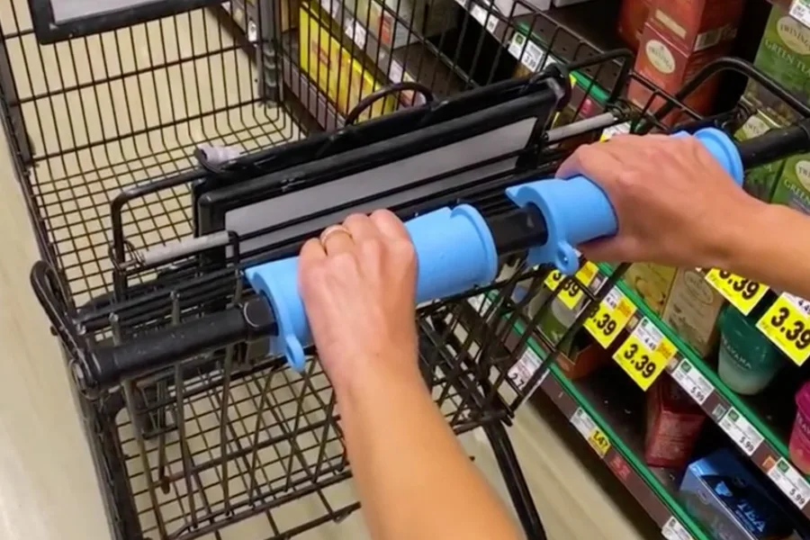 Handle Pop supermarket cart handle covers are reusable, eco-friendly, and make shopping so much safer these days
