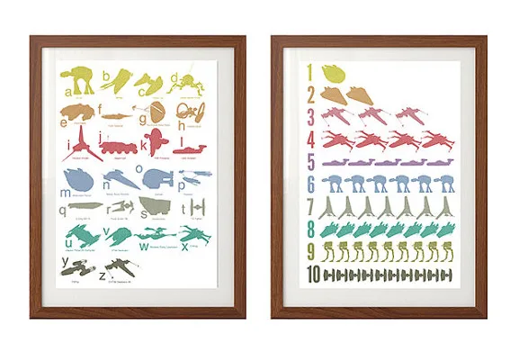 Alphabet Poster - Star Wars Silhouettes | Cool Mom Picks