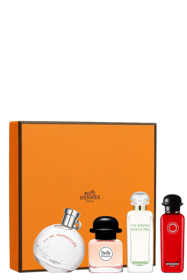 Beauty gifts: Hermes mini fragrance discovery set is a terrific price for some of the top designer fragrances. Beauty gifts: Hermes mini fragrance discovery set is a terrific price for some of the top designer fragrances.