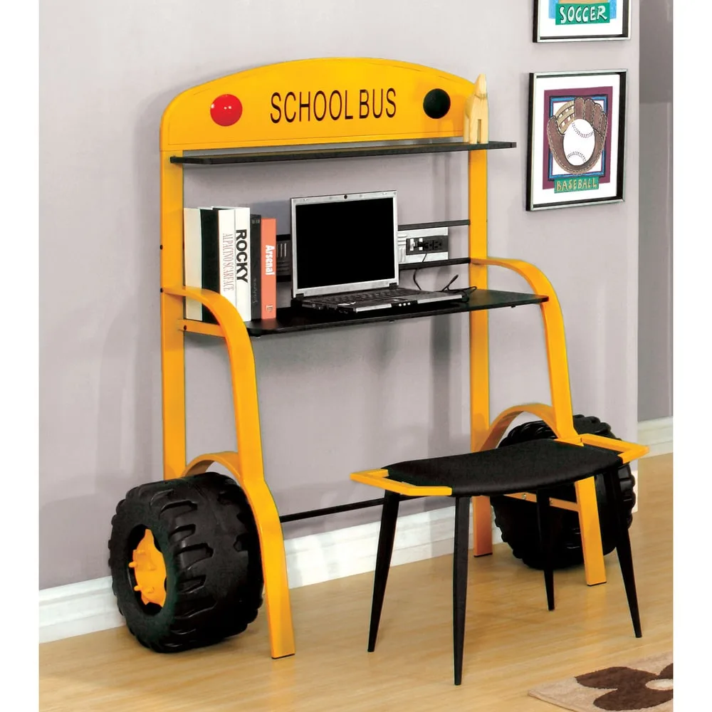 Consider your kids academic needs before picking a desk: Young kids can use art tables, while older kids with more computer time during the school day need a compact computer desk like this one, affordable at Overstock (sponsor)
