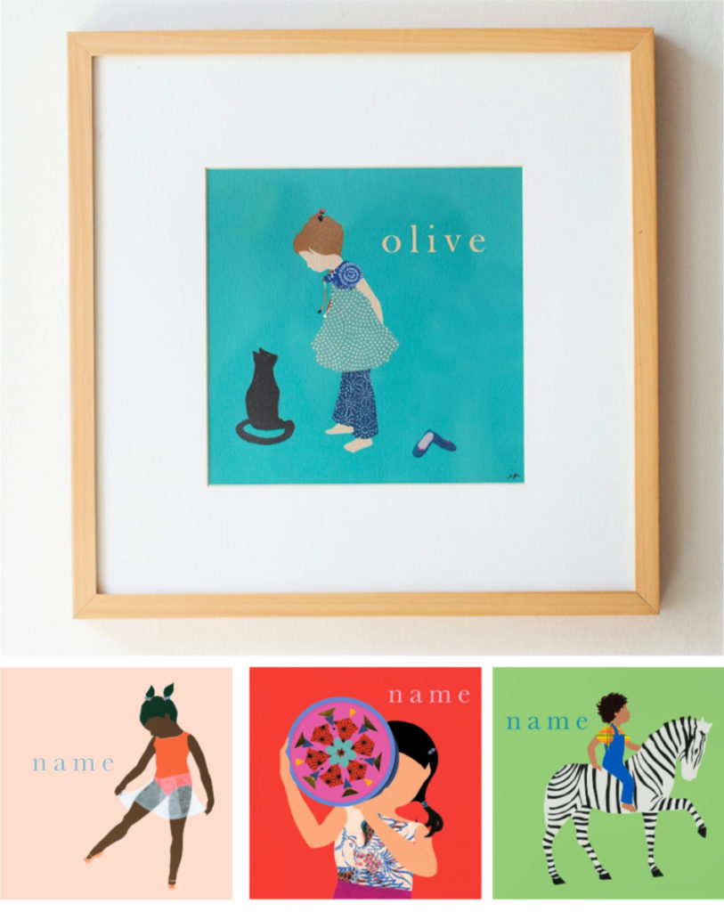 Custom name prints from Ida Pearl: Coolest first birthday gifts | cool mom picks ultimate birthday gift guide