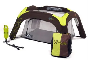 Need a travel crib? Just pump it up.