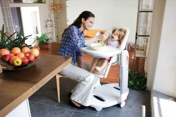The Tatamia high chair from Peg Perego is also an infant swing and big kid chair.