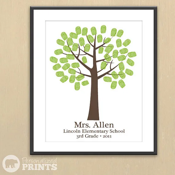 Teacher appreciation art fingerprint gift \ Cool Mom PIcks