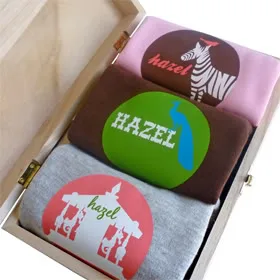 Personalized baby gifts that will make you dance. Or jig.