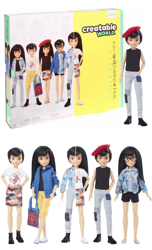One of Mattel's new Creatable World gender-neutral doll kits: A blank canvas for creativity and imaginative play